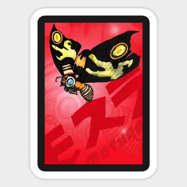 Mothra Sticker by ArtofBJF